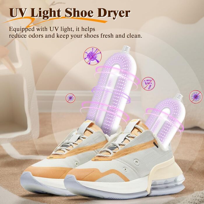 Електричний сушильник для взуття NZQXJXZ з таймером, швидкий сушильник для рукавичок та черевиків, видаляє запахи та антибактеріальний (EU-штекер)