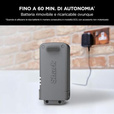 Бездротовий пилосос Shark IZ300EUT: акумулятор 60 хв, DuoClean, насадка для тварин, антизаплутування волосся, 20 см щілинна насадка, чорно-червоний