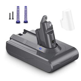 Замінний акумулятор 6800 mAh для пилососів Dyson V6 + 2 фільтри (DC62, DC58, DC59, DC61, DC72, DC74, SV03, SV05, SV06, SV07, SV09, V6 Absolute)