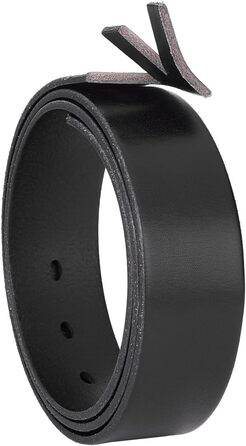 Чоловічий шкіряний ремінь: класичний джинсовий ремінь для чоловіків | З подарунковою коробкою, чорний колір, розмір L (105 см)