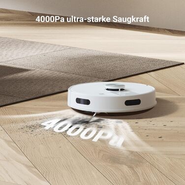 EZVIZ RE4C Plus: Робот-пилосос 3-в-1 з автоматичним очищенням, WiFi, LiDAR, 4000 Pa, керування через APP/Alexa/Google