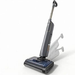 Акумуляторний пилосос для сухого прибирання Vexilar X7, потужність всмоктування 20 кПа, плоский дизайн 180°, сірий