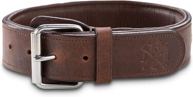 Преміум шкіряний нашийник для собак Джек Рассел з ручкою - надійний нашийник з натуральної шкіри для собак (L, 48.0-60.0 см)