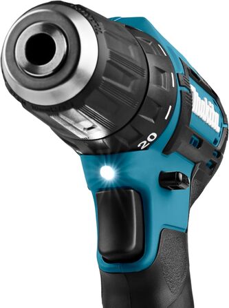 Акумуляторний дриль-шурупокрут Makita DF333DSAE 12V, 2.0Ah, 2 акумулятори + зарядний пристрій у транспортному кейсі, чорний/синій