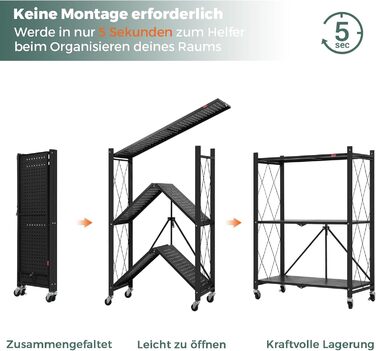 Deanic 5-Tier Folding Heavy-Duty Shelf