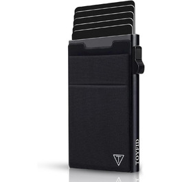 RFID-захисний картхолдер Pop-up: тонкий гаманець з відділенням для монет (1 шт., чорний)