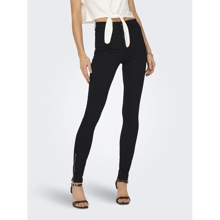 Жіночі скінні джинси ONLY XXL (32L) чорні, вузькі джинси високої якості