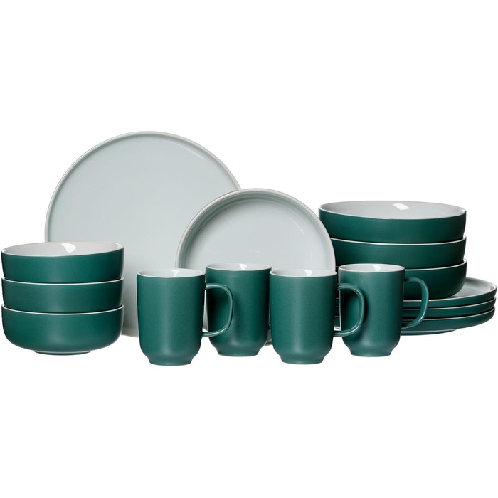 Набір посуду серії Jasper від Ritzenhoff & Breker | 16 предметів (зелений)