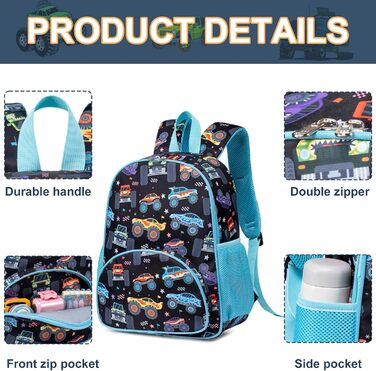 Дитячий рюкзак LOIDOU для хлопчика, 38 см, 3-8 років (джип)