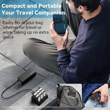 Зарядний пристрій та акумуляторна станція Telesin для GoPro Hero 13 Black з 3 каналами