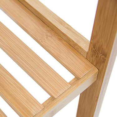 Relaxdays Bamboo Bathroom Shelf with 3 Shelves, HBT: 79 x 33 x 33 cm. Stylish standing shelf made of natural wood. Bamboo shelf as a kitchen shelf or wooden shelf for storage and storage in the bathroom, natural.