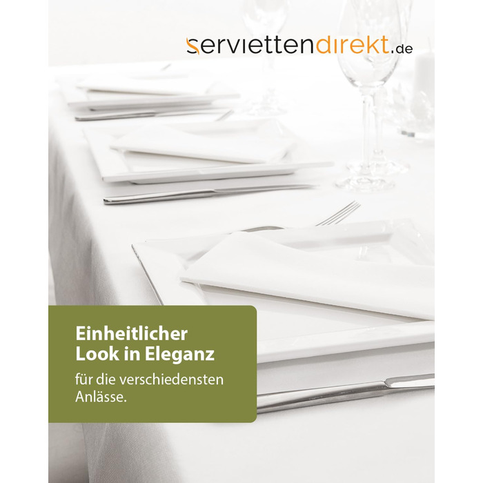 serviettendirekt.de EVERYTHING FOR THE LAID TABLE Airlaid Tablecloth Roll, 118 cm x 25 m 1 piece/roll Roll goods Tablecloth Table linen Meterware on a roll (White)