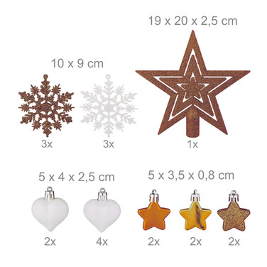 Relaxdays Set of 101 Christmas Baubles