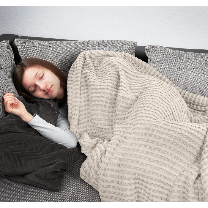 Плед Baumwoll Waffeldecke Utopia Bedding: бавовна, вафельна тканина, 152x127 см, хакі