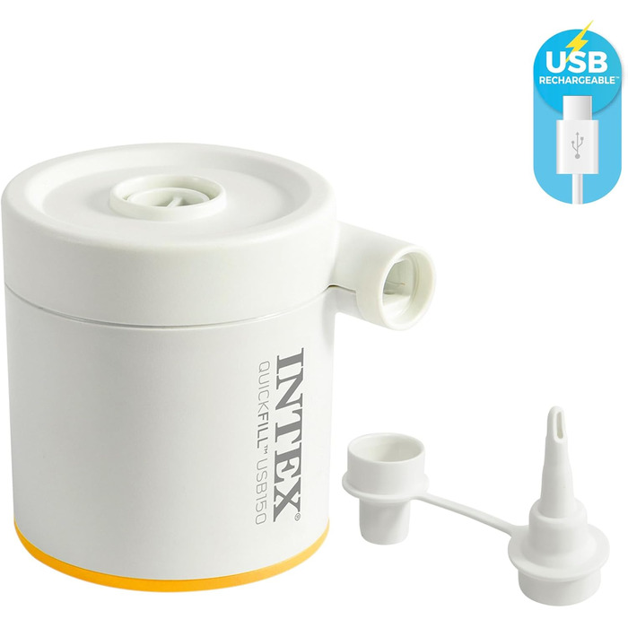 Надувний матрац Intex Twin Dura-Beam Premaire для кемпінгу з USB, 99x191 см, 2 шт.