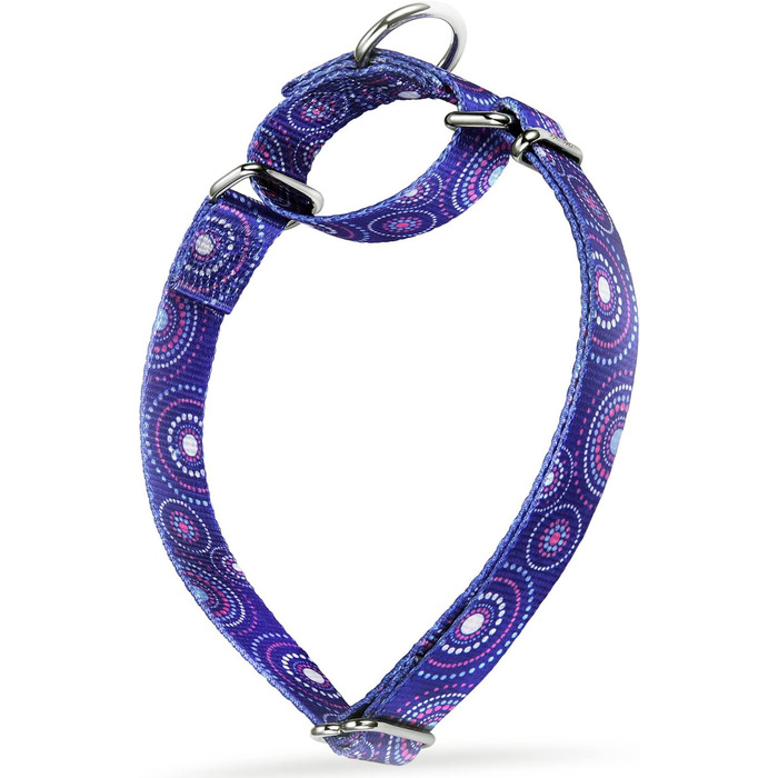 Нашийник для собак Dazzber Martingale, проти витягування, анти-утікання, міцний, середній та великий розмір, регульований 43.2-63.3 см, колір Королівський блакитний