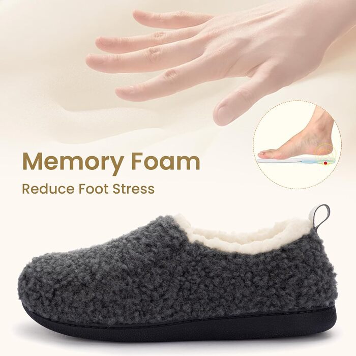 Домашні тапочки RockDove Nomad для жінок з пам'яттю (37.5/38.5 EU, темно-сірий)