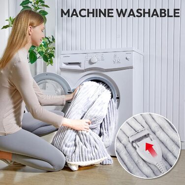 Електрична ковдра з автовимкненням YDW 200x180 см - тепла та затишна ковдра для ліжка з захистом від перегріву, миється