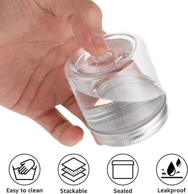 Набір контейнерів для зберігання 16 шт. 500 мл з кришкою, прозорі пластикові банки, BPA Free, для продуктів та солодощів