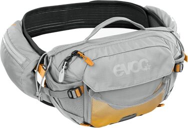 EVOC Hip Pack Pro E-Ride: Сумка на пояс для електровелосипеда (3L, AIRFLOW, Airo Flex, Ventі Flap, тримач для пляшки) сірого кольору