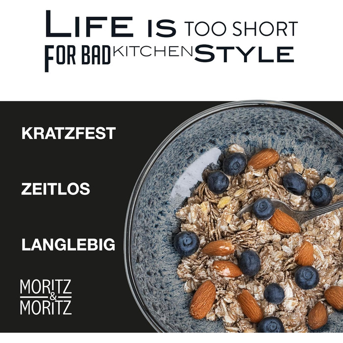 Набір органічних мюслі-мисок Moritz & Moritz (6 шт.), сірий колір, 500 мл, кераміка, сучасний дизайн, стійкі до миття в посудомийній машині