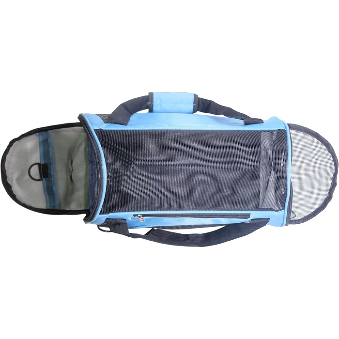Транспортна сумка для тварин, схвалена авіаперевізниками, для середніх та маленьких котів, цуценят, кошенят, собак/котів, блакитна, M