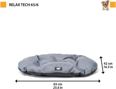 Ортопедичне ліжко для собак великих порід Ferplast: м'яка лежанка-корзина з водонепроникним знімним чохлом, 110 x 70 x 8 см (сірий)