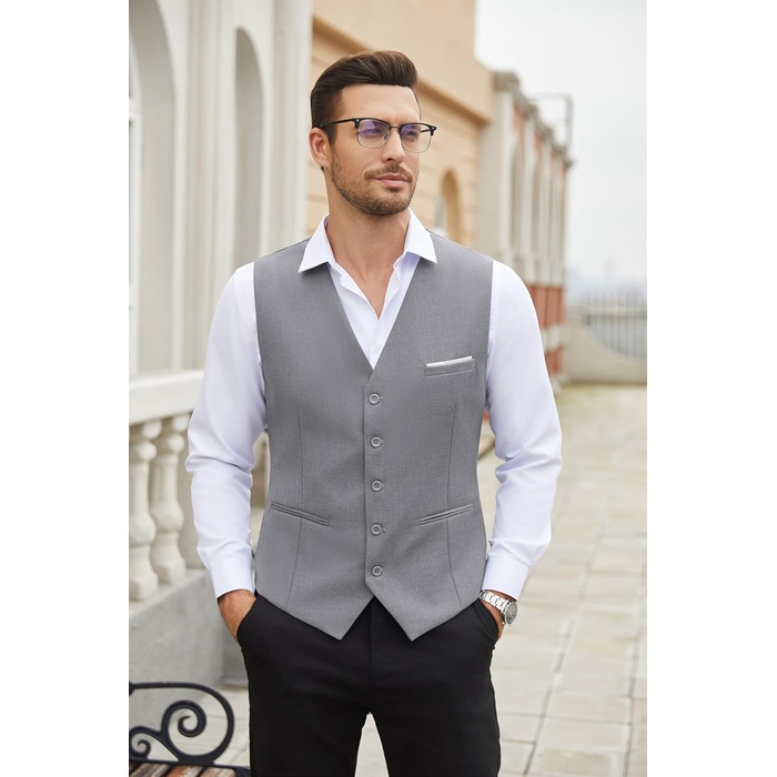 Чоловіча сорочка Coofandy ZTJ006445 Classic (L, світло-сіра) - бавовна