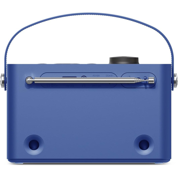 Inscabin M60: Портативне DAB/DAB+ FM-радіо з Bluetooth, подвійними динаміками та будильником (блакитний)