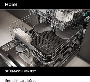 Аерофритюрниця Haier 7 л з вікном, 9 програм, 1700 Вт, LED-дисплей, без олії, для здорового приготування, серія 5 HAF5TWA3, посудомийна, з аксесуарами