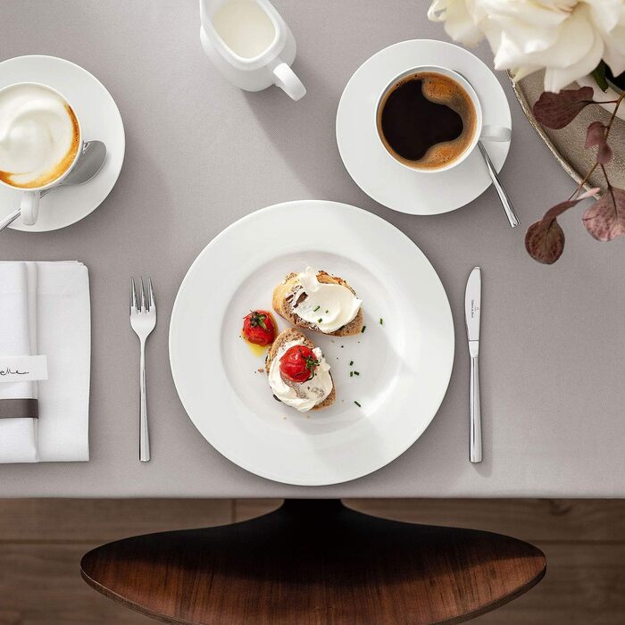 Villeroy & Boch – Royal Coffee Set, 18-Piece White, 6 Persons, Dishwasher-Safe, Microwave-Safe, Coffee Serving Set, Coffee Service, Breakfast Set, Cups, Breakfast Plates, Premium Porcelain