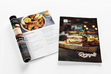 AECO DUO двокамерна аерофритюрниця 9 л (3+6 л), цифровий дисплей, синхронізація, дегідрація, 2850 Вт, 80-200°C, 6 програм, книга рецептів