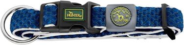 Нашийник для собак HUNTER HILO VARIO BASIC, блакитний, розмір XL, дихаючий, з 3D-сіткою, відбиваючий, регульований