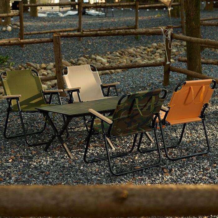 Кемпінговий стілець складний, армійський камуфляж, 225 кг, Oxford, для риболовлі, пікніка, подорожей