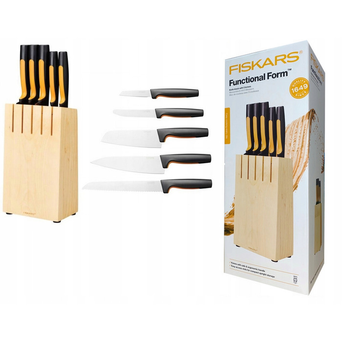 Набір ножів у підставці Fiskars Functional Form, 5 предметів