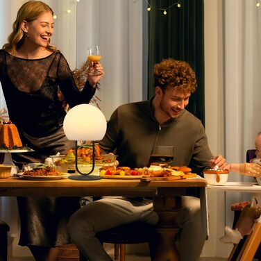 MALUX Акумуляторна настільна лампа LED, водонепроникна IP44, портативна, з димером, 3 режими світла, USB-C, для дому та вулиці