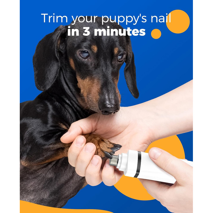 Schermaschine для собак та котів oneisall 4-в-1: стрижка, триммінг, шліфування кігтів. Безшумна, акумуляторна модель з 4 насадками для тіла, лап, очей та вух.