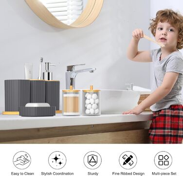 Набір для ванної кімнати Z ZONAMA 24 предмети: душовий завіс, килимок, смітник, тримач для унітазу, дозатор мила. Зелений колір.