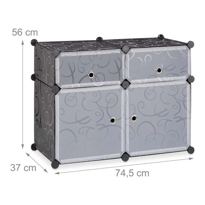 Relaxdays 4-Compartment Shelf System