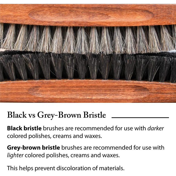 FootFitter shoe shine brush made from genuine horsehair