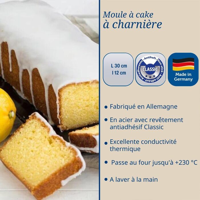 Форма для випічки Dr. Oetker Königskuchen 30x12 см, двоколірна (сіро-червона) з бортиком для кексів