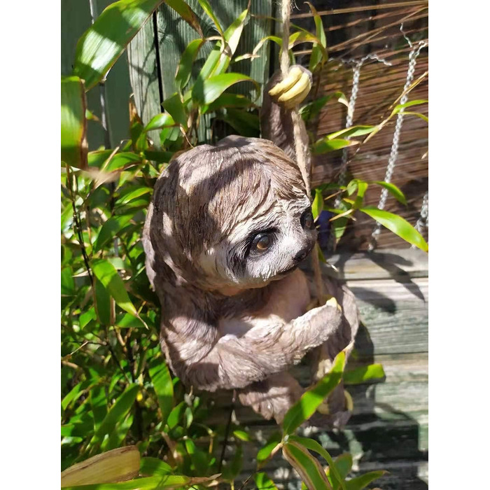 Animal Crackers Large Climbing Sloth on Rope Tree Garden Ornament Decoration Sloth Lover Gift