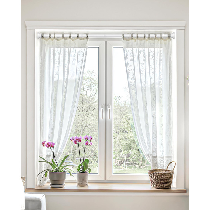 Телескопічна штанга для карнизів та душової кабіни без свердління, 79-195 см (біла)