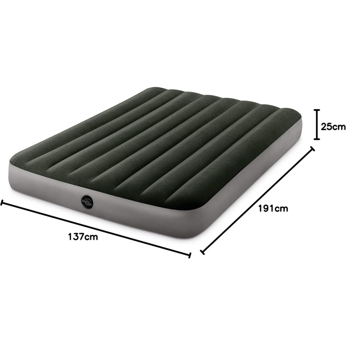 Надувний матрац Intex DURA-Beam Prestige Downy, California King (191x152x22 см), різнокольоровий