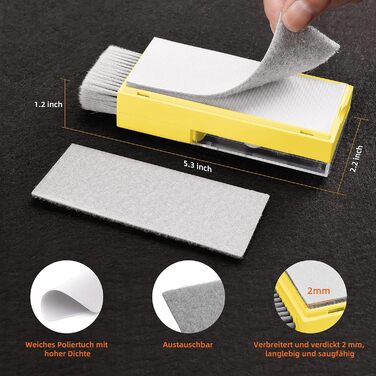 Набір для чищення клавіатури та гаджетів Ordilend: щітка, спрей для iPhone, iPad, ноутбука, ПК, монітора