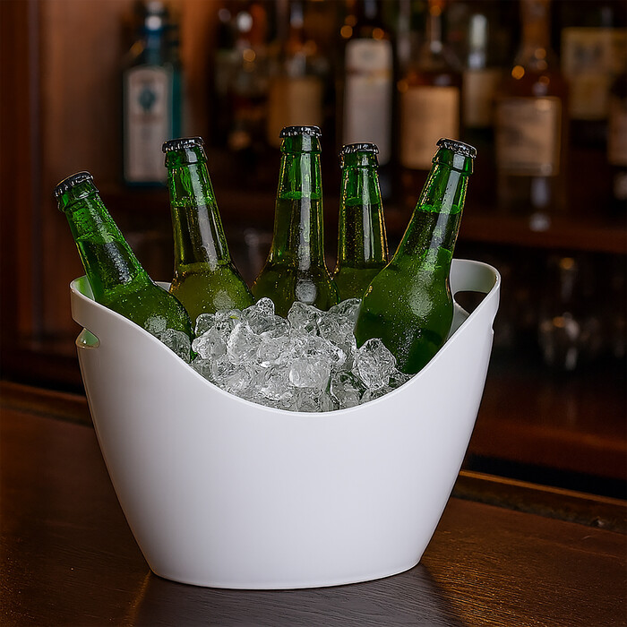 Relaxdays 8L White Champagne Cooler