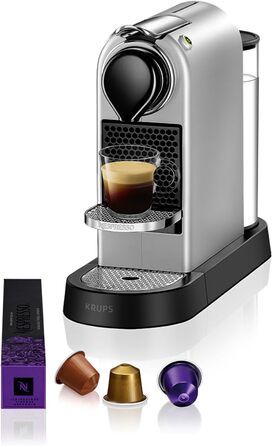 Кавомашина Krups Nespresso XN741B Citiz, еспресо, автоматична, 1 л, 1260 Вт, срібляста