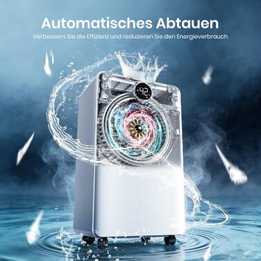 Електричний осушувач повітря CHIVALZ для автомобіля та приміщень до 30 м²/120 м³, 3 режими роботи, таймер 24 год, автоматичне розморожування, енергозбереження, білий