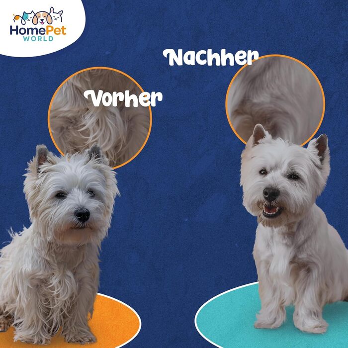 Двостороння щітка для собак та котів HomePetWorld - для догляду за довгою та середньою шерстю, видалення ковтунів та підшерстя