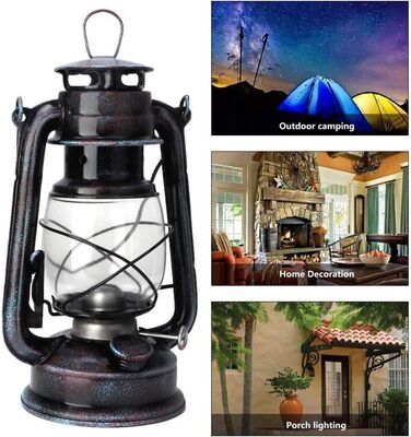 Ретро гасова лампа POFET, червона, класична настільна ліхтарня для дому, саду, кемпінгу, антимоскітна, цитронелова олія